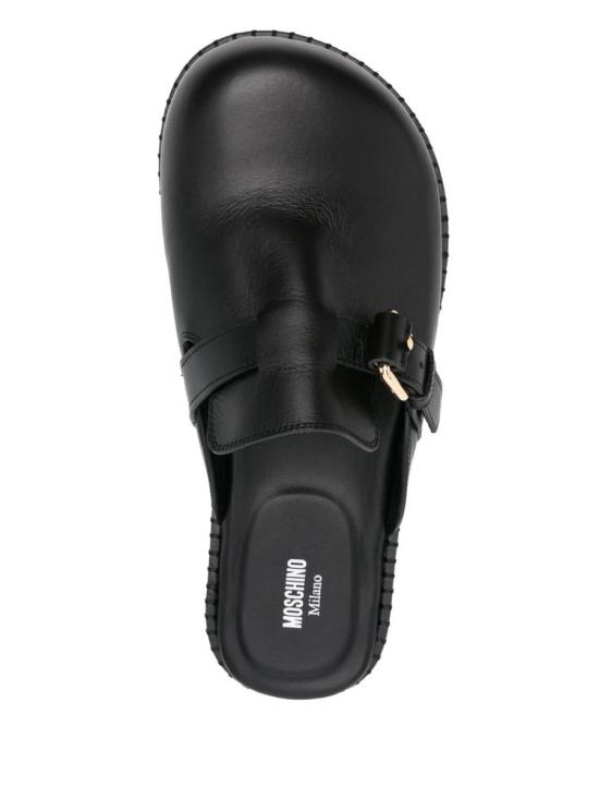 25SS 모스키노 뮬/슬리퍼 MB10152G0M GA0 000 Black - MOSCHINO