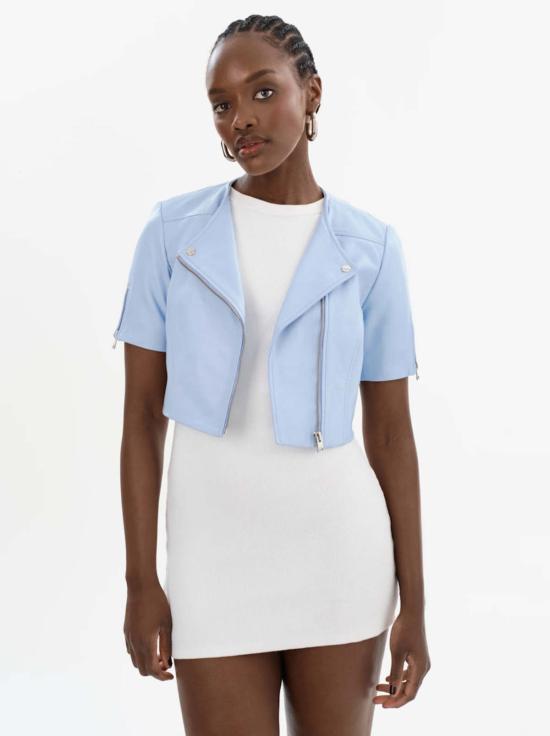  La Marque 가죽 자켓 Kirsi 크롭 바이커 재킷 쿨 블루 - OTHER BRANDS