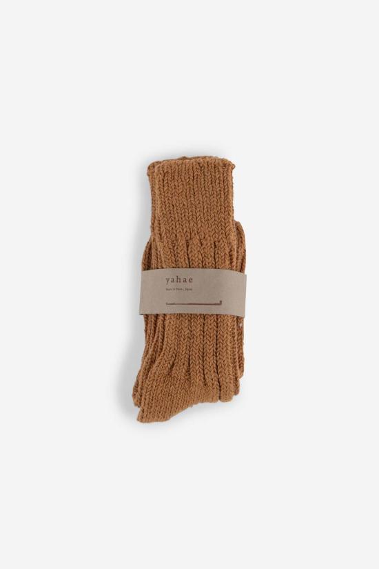  YAMAYA SOCKS 양말 야마야  오가닉 코튼 로우 게이지  브라운 - OTHER BRANDS