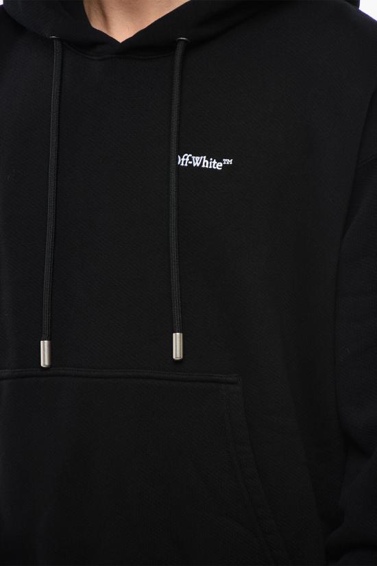  오프화이트 후드 티셔츠 OMBB085S24FLE0011001 Black - OFF WHITE