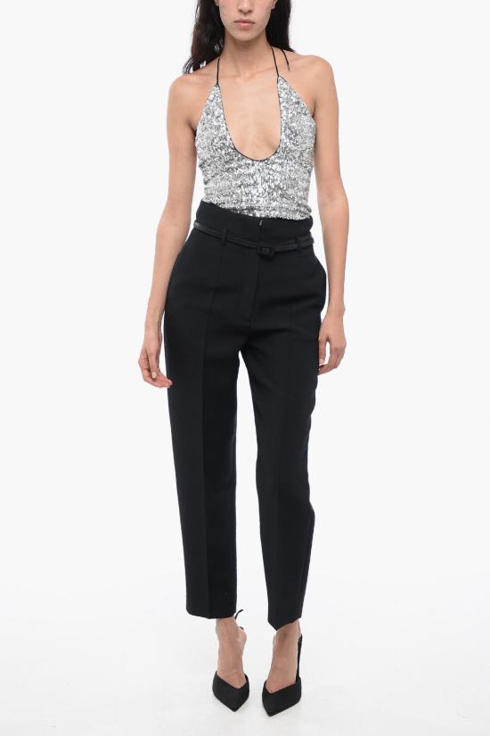  디올 스트레이트 팬츠 311P10A 1166 9000 Black - DIOR