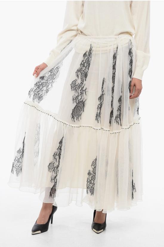  크리스챤디올 롱 스커트 314J02A M602 9330 White