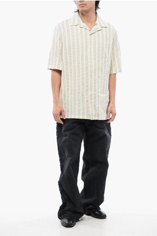  오프화이트 반팔 셔츠 OMGG013S24FAB0011900 - OFF WHITE