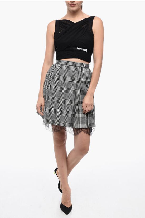  디올 숏 스커트 311J09A 1376 9330 Black White - DIOR