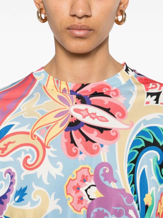 25SS 에트로 반팔 티셔츠 WRMA0007 99IAD11X0887 Blue - ETRO