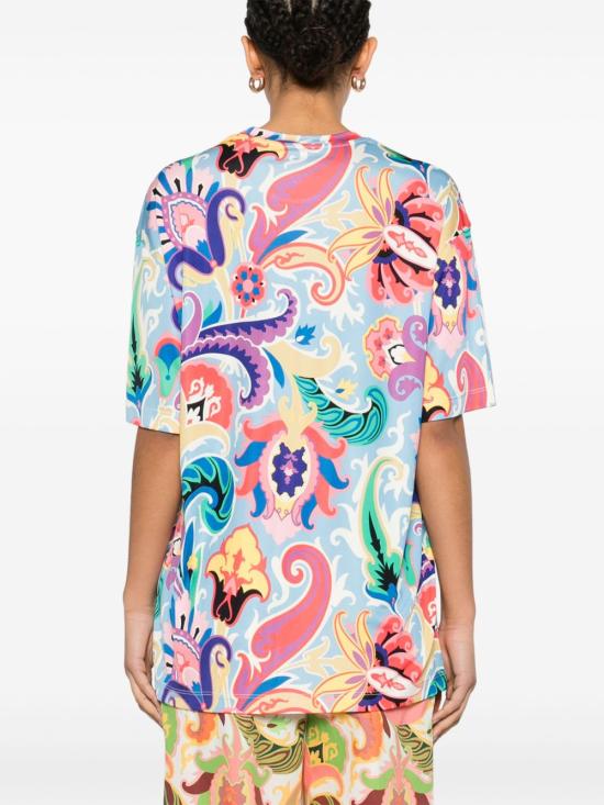 25SS 에트로 반팔 티셔츠 WRMA0007 99IAD11X0887 Blue - ETRO