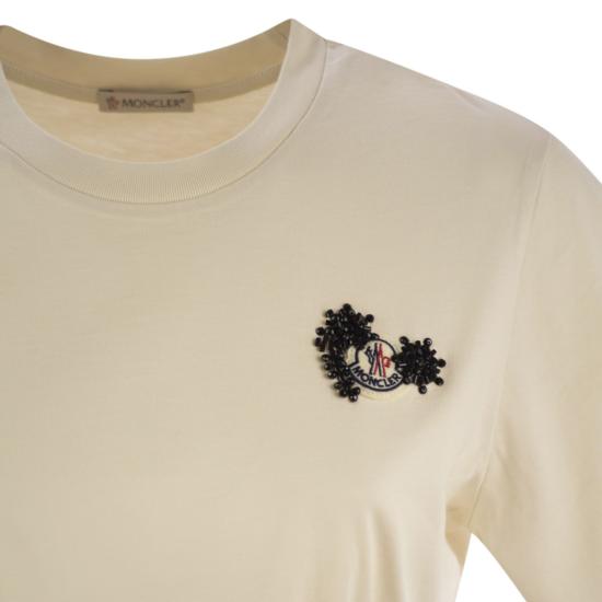 25SS 몽클레어 반팔 티셔츠 K10938C00018 CREAM - MONCLER