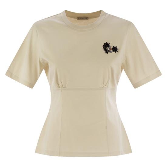 25SS 몽클레어 반팔 티셔츠 K10938C00018 CREAM