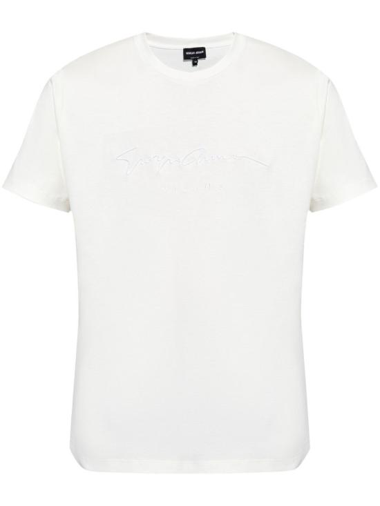 25SS 조르지오 아르마니 반팔 티셔츠 6GSM90 SJRQZ U0006 WARM WHITE