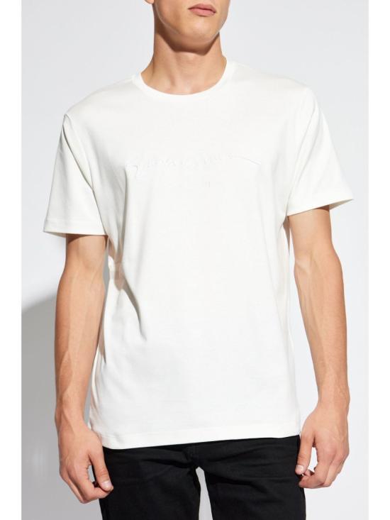 25SS 조르지오 아르마니 반팔 티셔츠 6GSM90 SJRQZ U0006 WARM WHITE - GIORGIO ARMANI