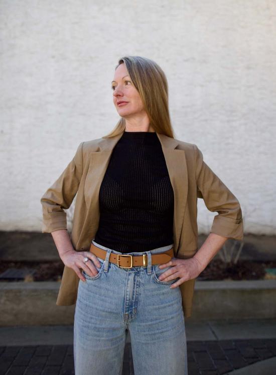  랙앤본 민소매 티셔츠 래그앤본 몰리 모크넥 블랙 - RAG & BONE