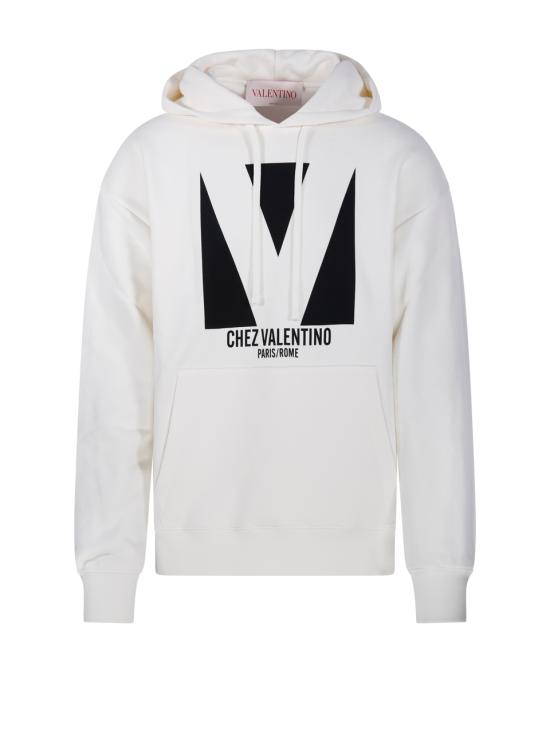 25SS 발렌티노 가라바니 후드 티셔츠 6V3MF28NAQA A03 AVORIO