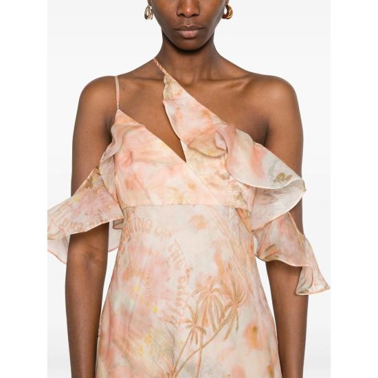 25SS 짐머만 숏 원피스 3967DS251 GUAVA NEUTRALS - ZIMMERMANN