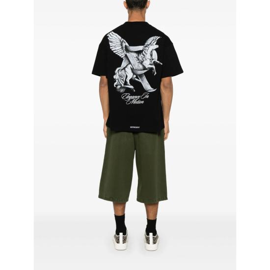 25FW 리프레젠트 반팔 티셔츠 MLM41066 01 JETBK BLACK - REPRESENT