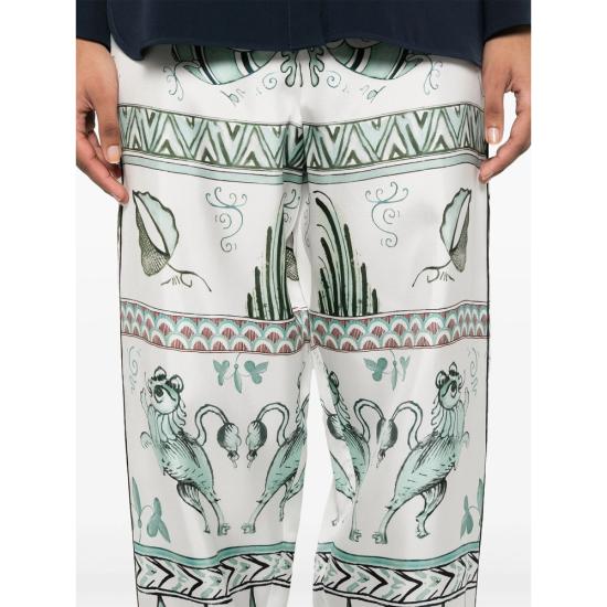 25SS 파비아나 필리피 팬츠 PAD275F835 D860 VR1 WHITE GREEN - FABIANA FILIPPI