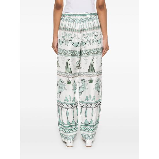 25SS 파비아나 필리피 팬츠 PAD275F835 D860 VR1 WHITE GREEN - FABIANA FILIPPI