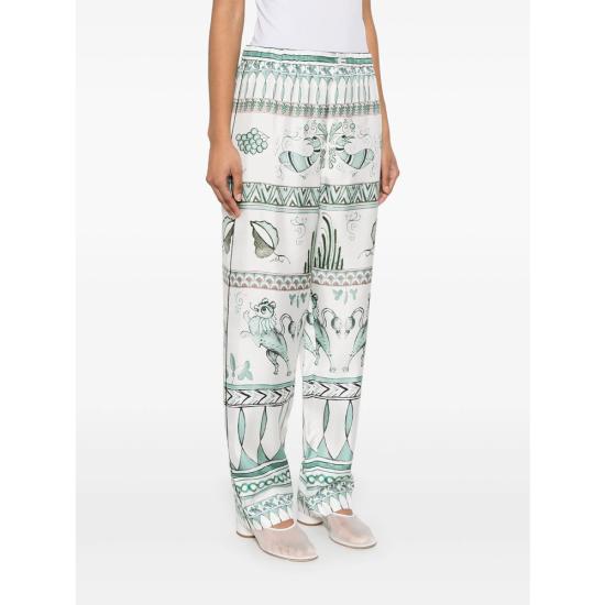25SS 파비아나 필리피 팬츠 PAD275F835 D860 VR1 WHITE GREEN - FABIANA FILIPPI