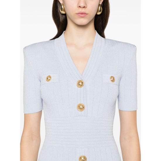 25SS 발망 원피스 EF1R6045 KB07 6AC BLUE - BALMAIN