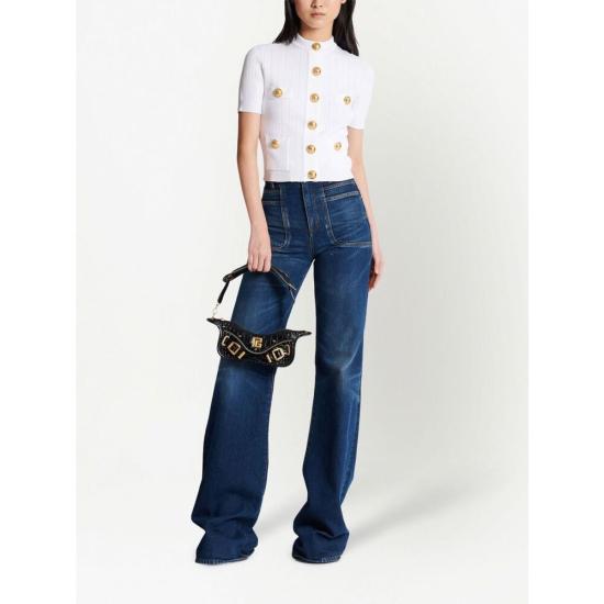 25SS 발망 가디건 EF1KL023 KB07 0FA WHITE - BALMAIN