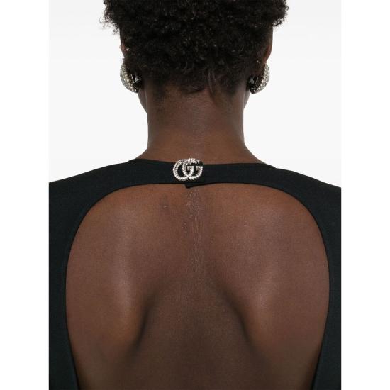 25SS 구찌 롱 원피스 804827 ZAF5Z 1000 BLACK - GUCCI