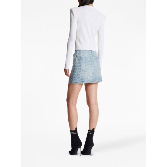 25SS 발망 가디건 DF1KL007 KB07 0FA WHITE - BALMAIN