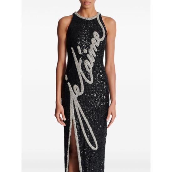 25SS 발망 원피스 EF1RO140 PC70 EAW BLACK - BALMAIN