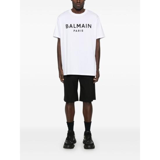 25SS 발망 반팔 티셔츠 EH1EG010 BB73 GAB WHITE - BALMAIN