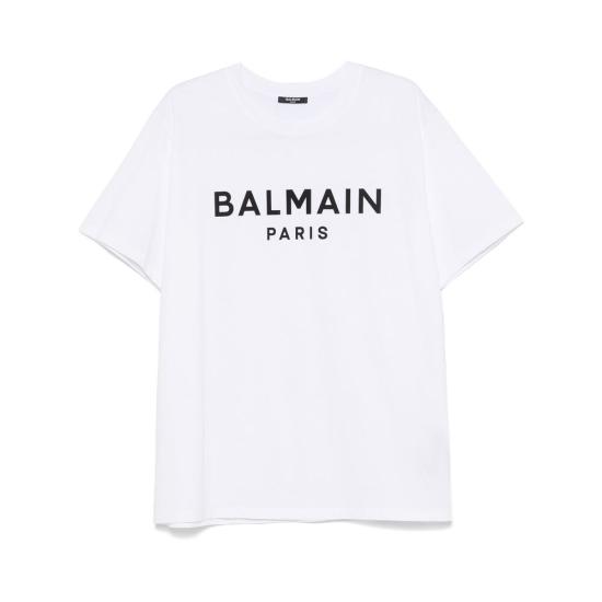 25SS 발망 반팔 티셔츠 EH1EG010 BB73 GAB WHITE