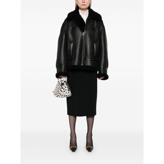 24FW 생로랑 가죽 자켓 800896 YCOW2 1010 BLACK - SAINT LAURENT