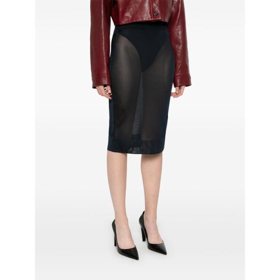 24FW 생로랑 스커트 811119 Y75YK 4104 BLUE - SAINT LAURENT