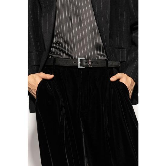 24FW 생로랑 모노그램 벨트 634440 AAC8A 1000 BLACK - SAINT LAURENT