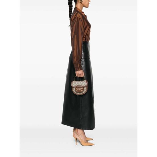  구찌 홀스빗 1955 미니 탑 핸들백 781387 92TCG 8563 NEUTRALS BROWN - GUCCI