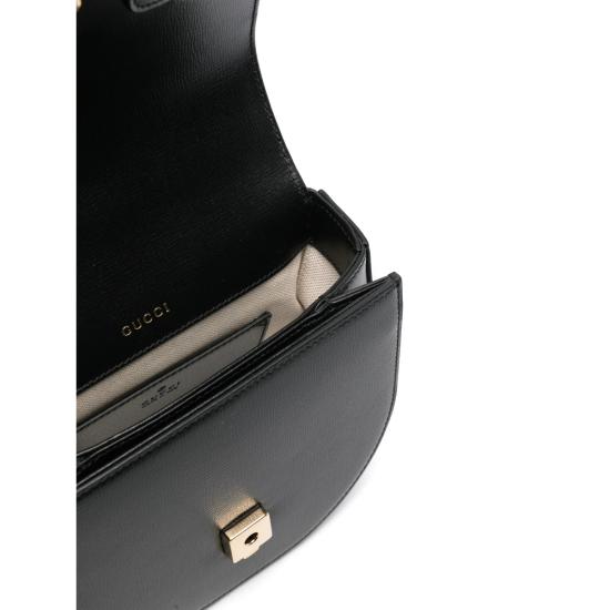  구찌 홀스빗 1955 미니 탑 핸들백 781387 1AAQD 1000 BLACK - GUCCI