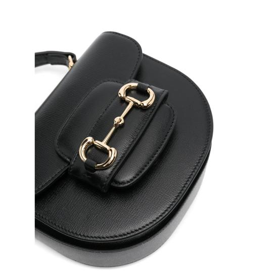  구찌 홀스빗 1955 미니 탑 핸들백 781387 1AAQD 1000 BLACK - GUCCI