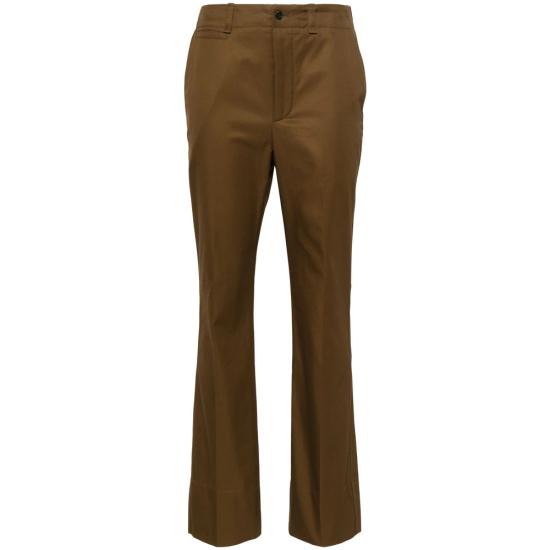  생로랑 스트레이트 팬츠 786680 Y3A99 2028 BROWN