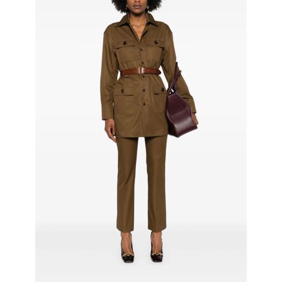  생로랑 스트레이트 팬츠 786680 Y3A99 2028 BROWN - SAINT LAURENT