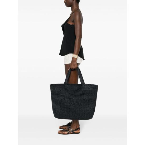  생로랑 라피아 토트백 756269 GAAEI 1000 BLACK - SAINT LAURENT