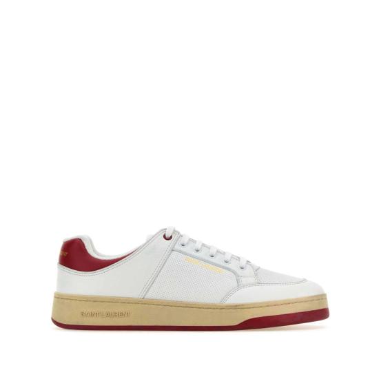 생로랑 SL 61 로우 스니커즈 713600 2W4AA 9226 WHITE RED