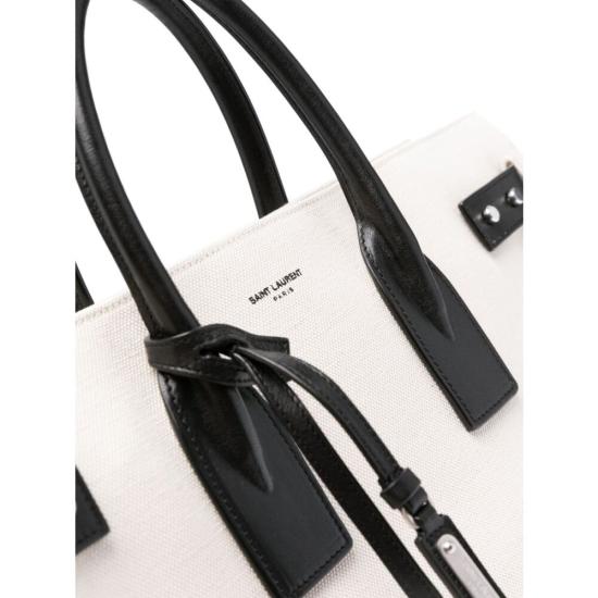  생로랑 토트백 631526 FAB5W 9024 WHITE BLACK - SAINT LAURENT