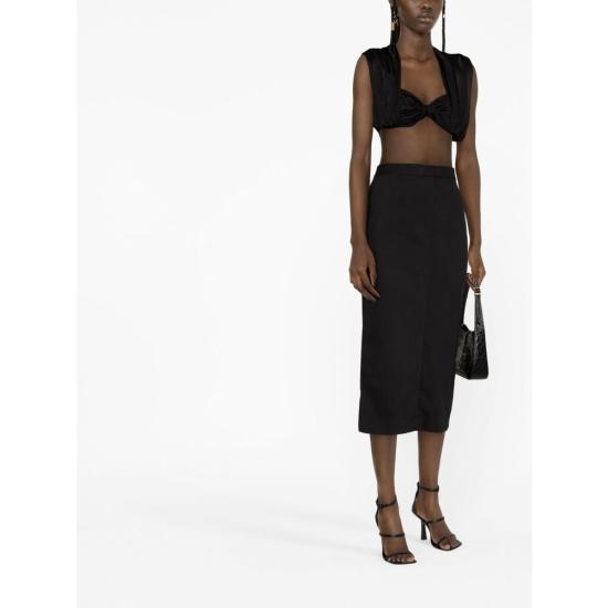  생로랑 민소매 티셔츠 741525 Y7F98 1000 BLACK - SAINT LAURENT