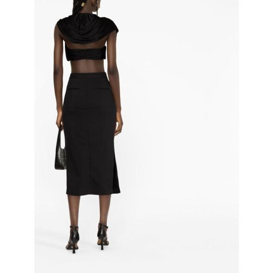  생로랑 민소매 티셔츠 741525 Y7F98 1000 BLACK - SAINT LAURENT