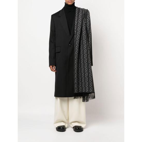  펜디 머플러/스카프 ALGS FXS143 F05WL BLACK WHITE - FENDI