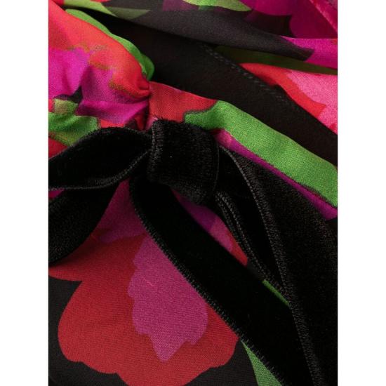  생로랑 숏 원피스 680641 Y3E16 1052 PINK GREEN - SAINT LAURENT