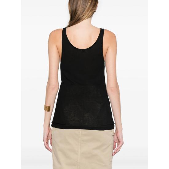  생로랑 민소매 티셔츠 504959 YB2OZ 1000 BLACK - SAINT LAURENT