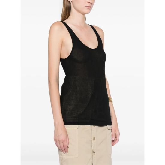  생로랑 민소매 티셔츠 504959 YB2OZ 1000 BLACK - SAINT LAURENT