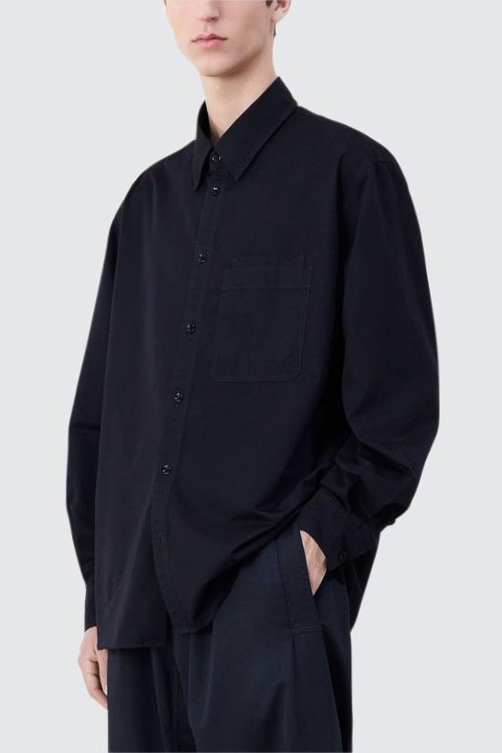 24FW 르메르 긴팔 셔츠 SH1137LF1206 BK983 Ash black - LEMAIRE