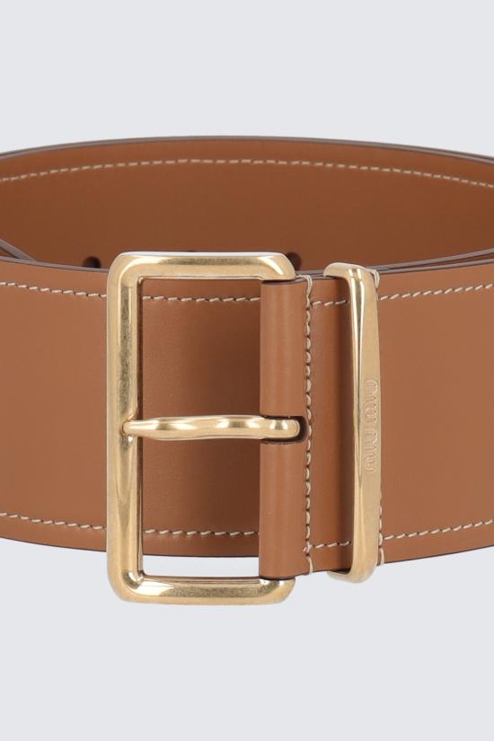 24FW 미우미우 레귤러 벨트 5CC589 2E6YF098L Brown - MIU MIU