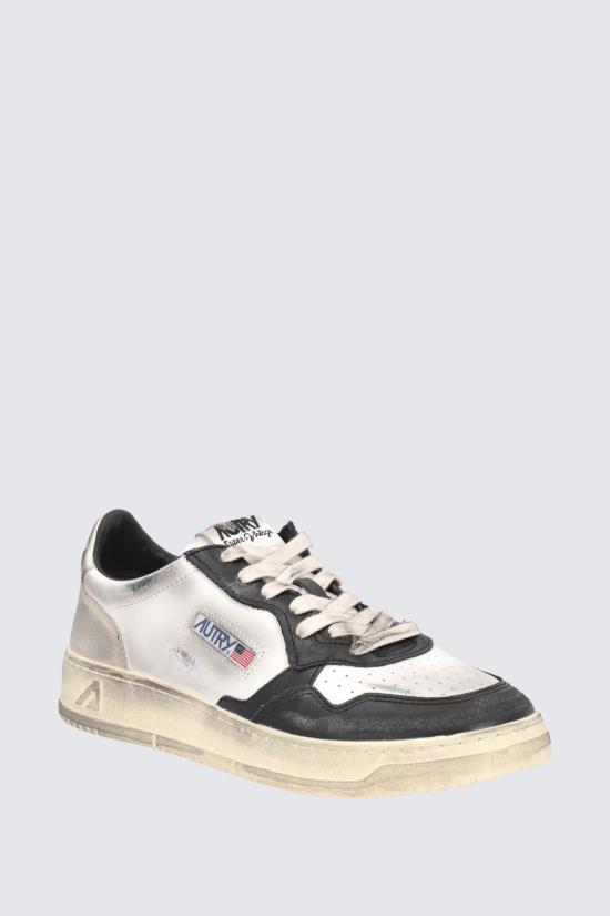 24FW 오트리 뮬/슬리퍼 AVLWSV34 WHT BLK PLAT White - AUTRY