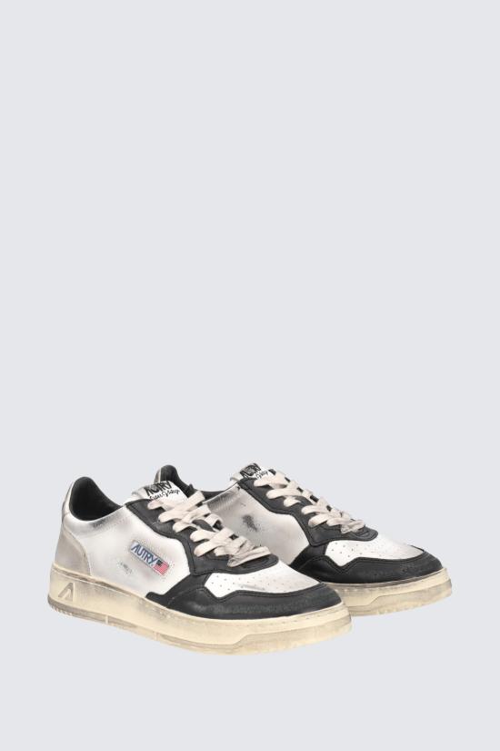 24FW 오트리 뮬/슬리퍼 AVLWSV34 WHT BLK PLAT White - AUTRY