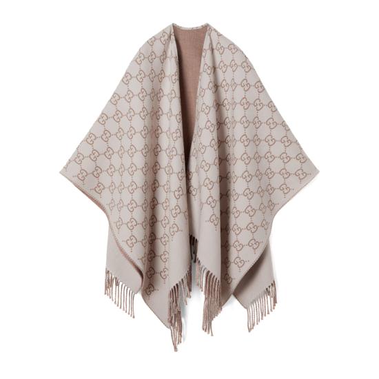 25SS 구찌 케이프 8178313G200 9165 OFF WHT L BRWN